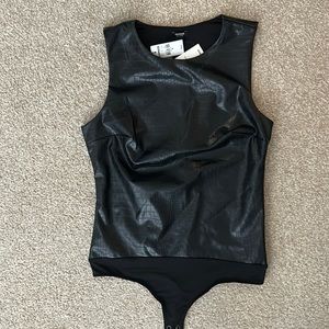 Express body contour croc print bodysuit